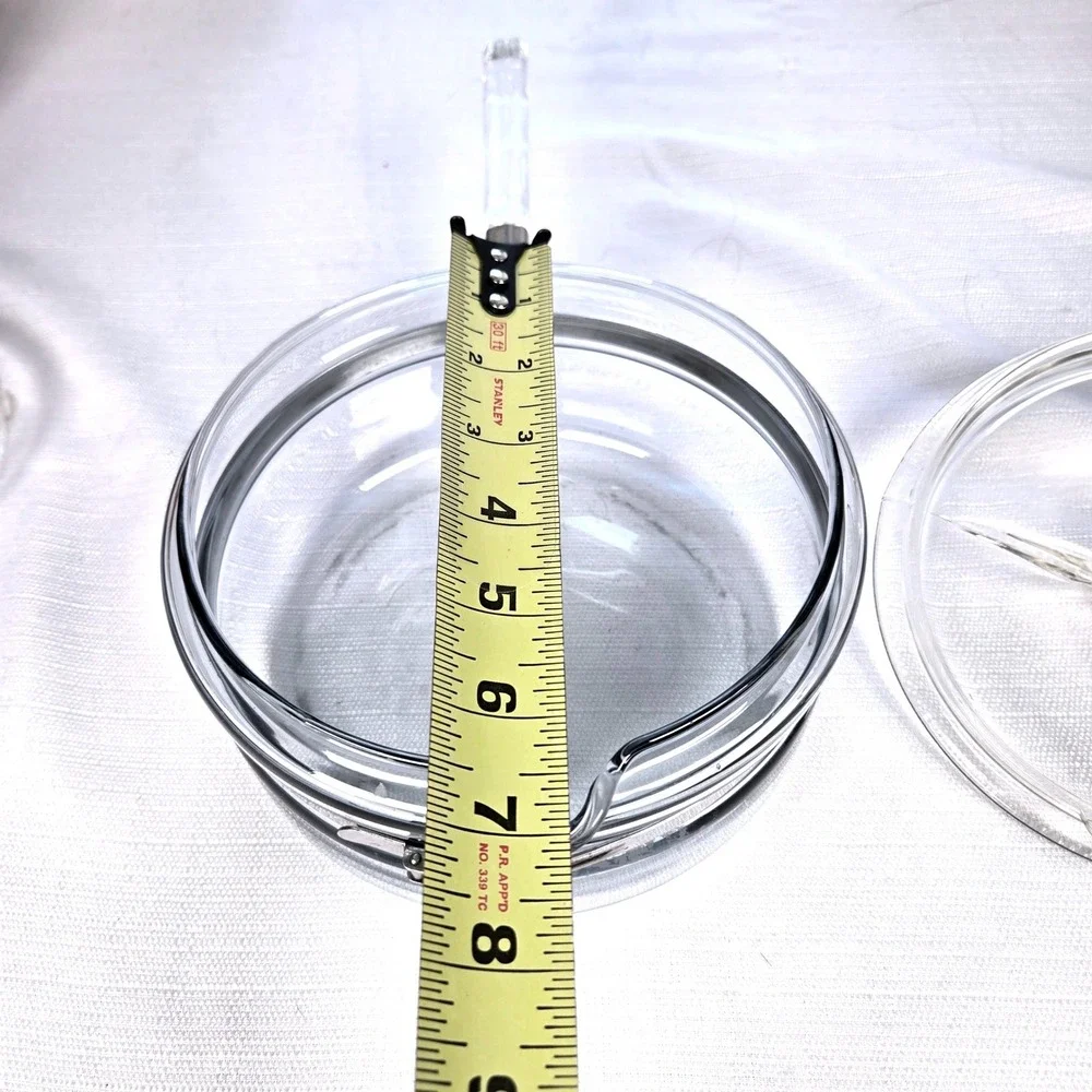 Vintage Pyrex Stovetop Flameware Clear Glass‎ 1.5 Quart Saucepan with Lid